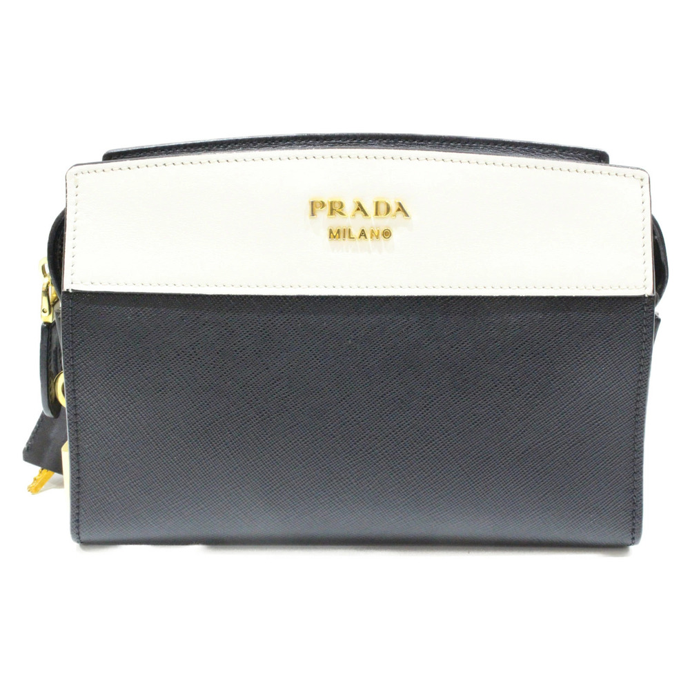 PRADA Esplanade Black White Bicolor Calfskin Bag